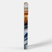 Rood Terracotta Wit Zwart Blauw Goud Agaat Geode Case-Mate iPhone Case (Achterkant / Rechts)