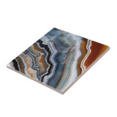 Rood Terracotta Wit Zwart Blauw Goud Agaat Geode Tegeltje (Zijkant)