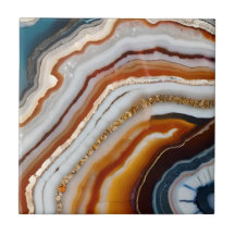 Rood Terracotta Wit Zwart Blauw Goud Agaat Geode