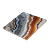 Rood Terracotta Wit Zwart Blauw Goud Agaat Geode Tegeltje (Zijkant)