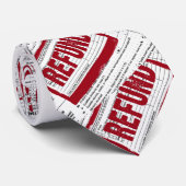 Rood terugbetalingsstempel Inkomstenbelasting Stropdas (Opgerold)