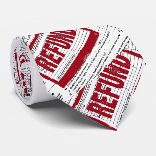 Rood terugbetalingsstempel Inkomstenbelasting Stropdas (Opgerold)