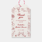 Rood That's Amore Italiaans Bruiloftsontbijt Bedan Cadeaulabel (Voorkant)