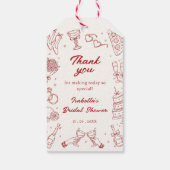 Rood That's Amore Italiaans Bruiloftsontbijt Bedan Cadeaulabel (Achterkant)