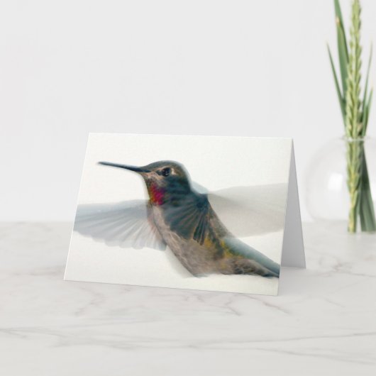Rood-Throated Hummingbird Kaart (Voorkant)