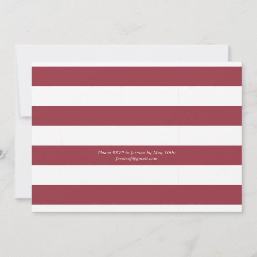 rood tij | Verjaardag Crab Boil | Rode strepen Kaart (Achterkant)