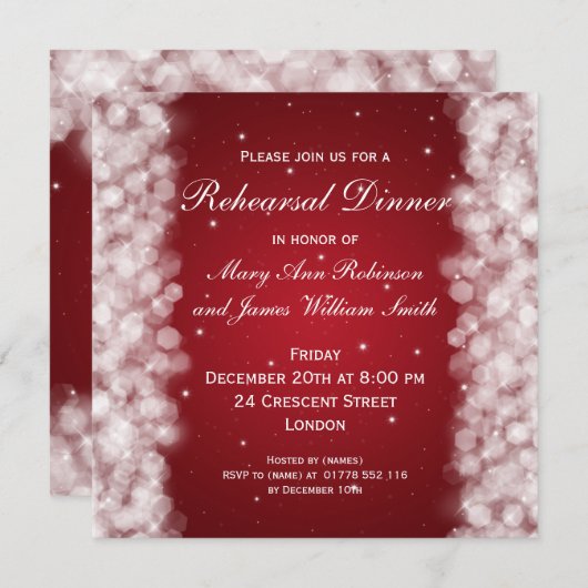 Rood tijdens bruiloft kaart (Voorkant / Achterkant)