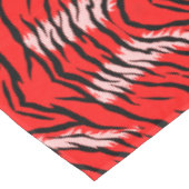 Rood Tijger Dierenhuid Patroonontwerp  Tafelkleed (Gekanteld)