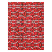 Rood Tijger Dierenhuid Patroonontwerp  Tafelkleed (Voorkant)