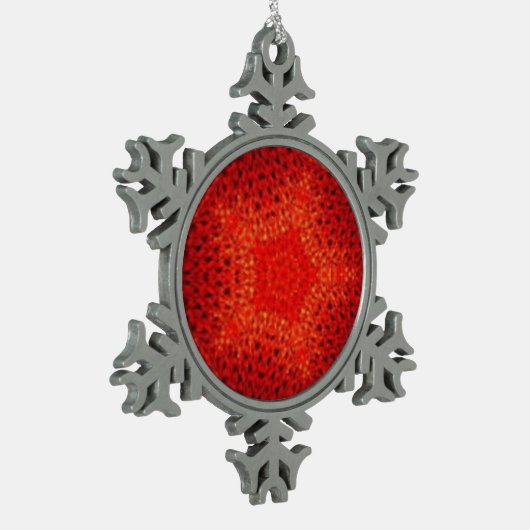 ROOD TIN SNEEUWVLOK ORNAMENT (Links)