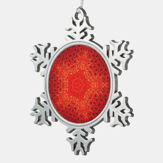 ROOD TIN SNEEUWVLOK ORNAMENT (Rechts)