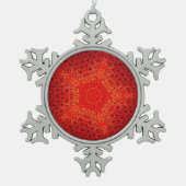 ROOD TIN SNEEUWVLOK ORNAMENT (Voorkant)