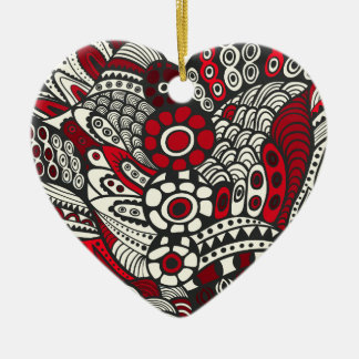 Rood tintje keramisch ornament