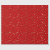 Rood tiny Golden Stars Verpakkingspapier Cadeaupapier (Vlak)