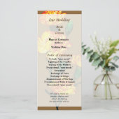 Rood-Tipped Yellow Carnards Wedding Programme Programmakaart (Staand voorkant)