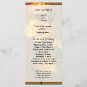 Rood-Tipped Yellow Carnards Wedding Programme Programmakaart (Voorkant)