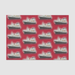  rood Titanic-kerstcadeaupapier Tissuepapier