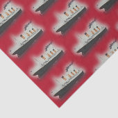  rood Titanic-kerstcadeaupapier Tissuepapier (Detail)
