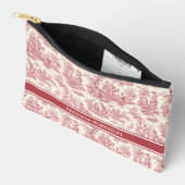 rood Toile de Jouy gedrukt Etui (Open)