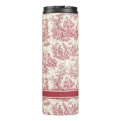  rood Toile de Jouy gedrukt Thermosbeker (Achterkant)