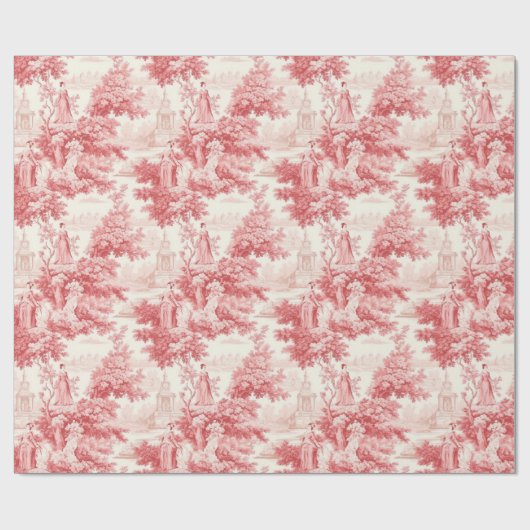  rood Toile de Joy Cadeaupapier (Vlak)