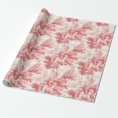  rood Toile de Joy Cadeaupapier (Uitgerold)