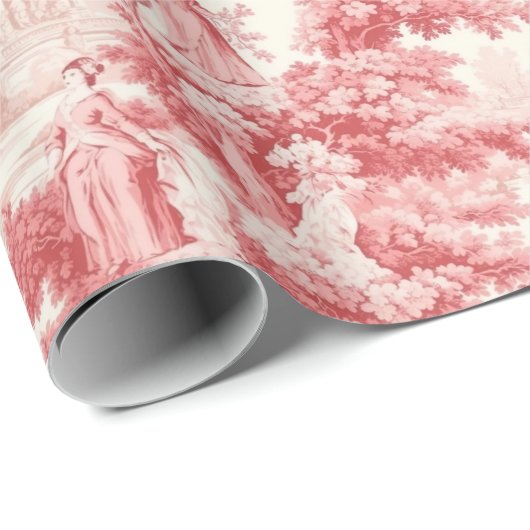  rood Toile de Joy Cadeaupapier (Rol Hoek)