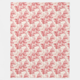 rood Toile de Joy Fleece Deken
