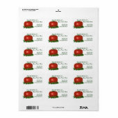 Rood Tomaat, groenten en fruit Etiket (Full Sheet)
