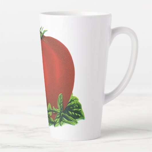 Rood Tomaat, groenten en fruit Latte Mok (Rechts)