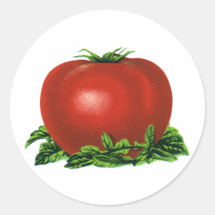  Rood Tomaat, groenten en fruit Ronde Sticker