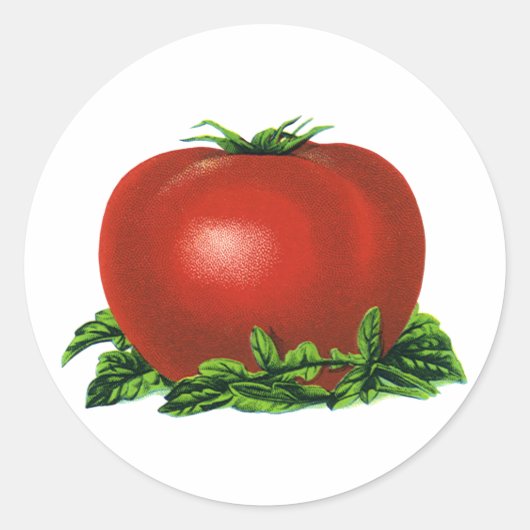  Rood Tomaat, groenten en fruit Ronde Sticker (Voorkant)