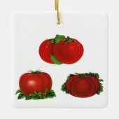  Rood Tomaten Levensmiddelen, vruchten en groenten Keramisch Ornament (Voorkant)