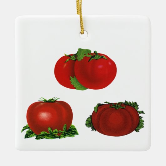  Rood Tomaten Levensmiddelen, vruchten en groenten Keramisch Ornament (Voorkant)