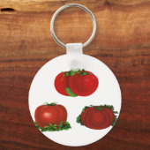  Rood Tomaten Levensmiddelen, vruchten en groenten Sleutelhanger (Achterkant)