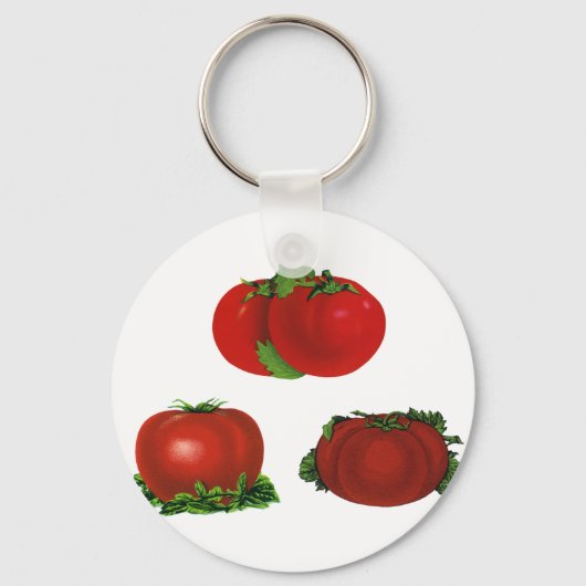  Rood Tomaten Levensmiddelen, vruchten en groenten Sleutelhanger (Achterkant)