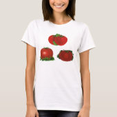 Rood Tomaten Levensmiddelen, vruchten en groenten T-shirt (Voorkant)