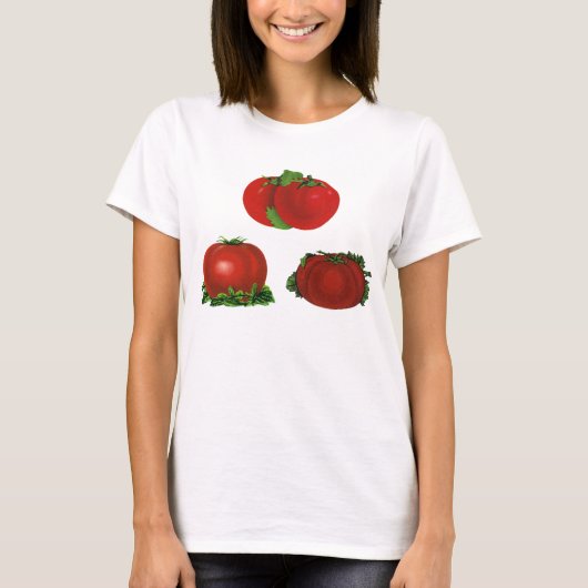 Rood Tomaten Levensmiddelen, vruchten en groenten T-shirt (Voorkant)