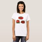 Rood Tomaten Levensmiddelen, vruchten en groenten T-shirt (Voorkant volledig)