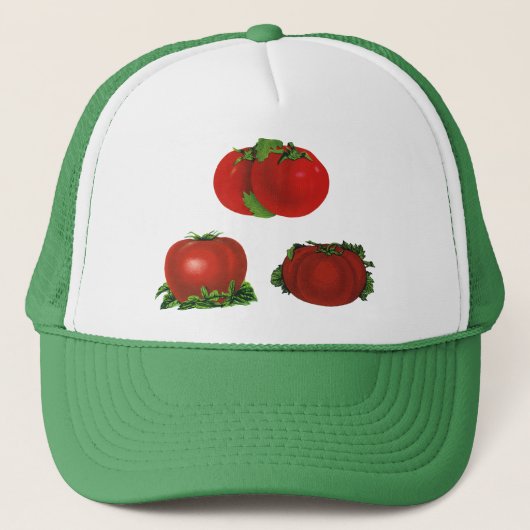  Rood Tomaten Levensmiddelen, vruchten en groenten Trucker Pet (Voorkant)