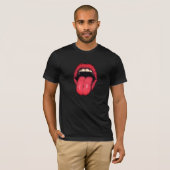 Rood Tong Icon van de Bold Pop Expressie T-shirt (Voorkant volledig)