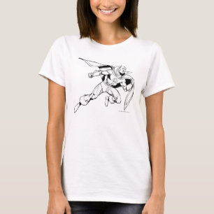 Rood-tornado-overzicht T-shirt