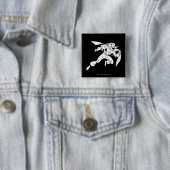 Rood-tornado-overzicht Vierkante Button 5,1 Cm