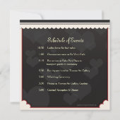 Rood Tortelduifjes Weddenschap Kaart (Achterkant)