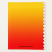 Rood tot geel ombre achtergrond 3 ring multomap planner (Achterkant)