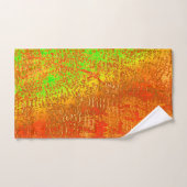 Rood tot limoen met groeven en gevilde verf bad handdoek (Handdoek)