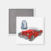 Rood TR3 Magneet (Voorkant / Achterkant)