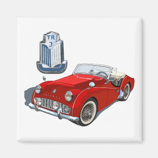 Rood TR3 Magneet (Voorkant)