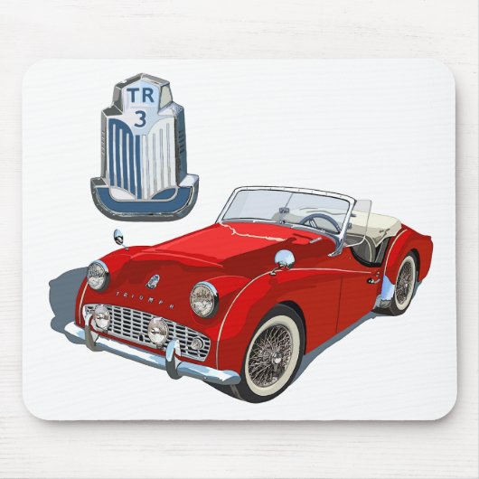 Rood TR3 Muismat (Voorkant)