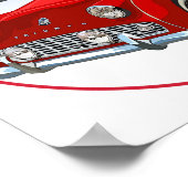 Rood TR3 Poster (Hoek)